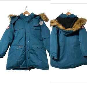 Canada Weathergear Men's Winter Jacket Blue 2XL New with Minor Flaw